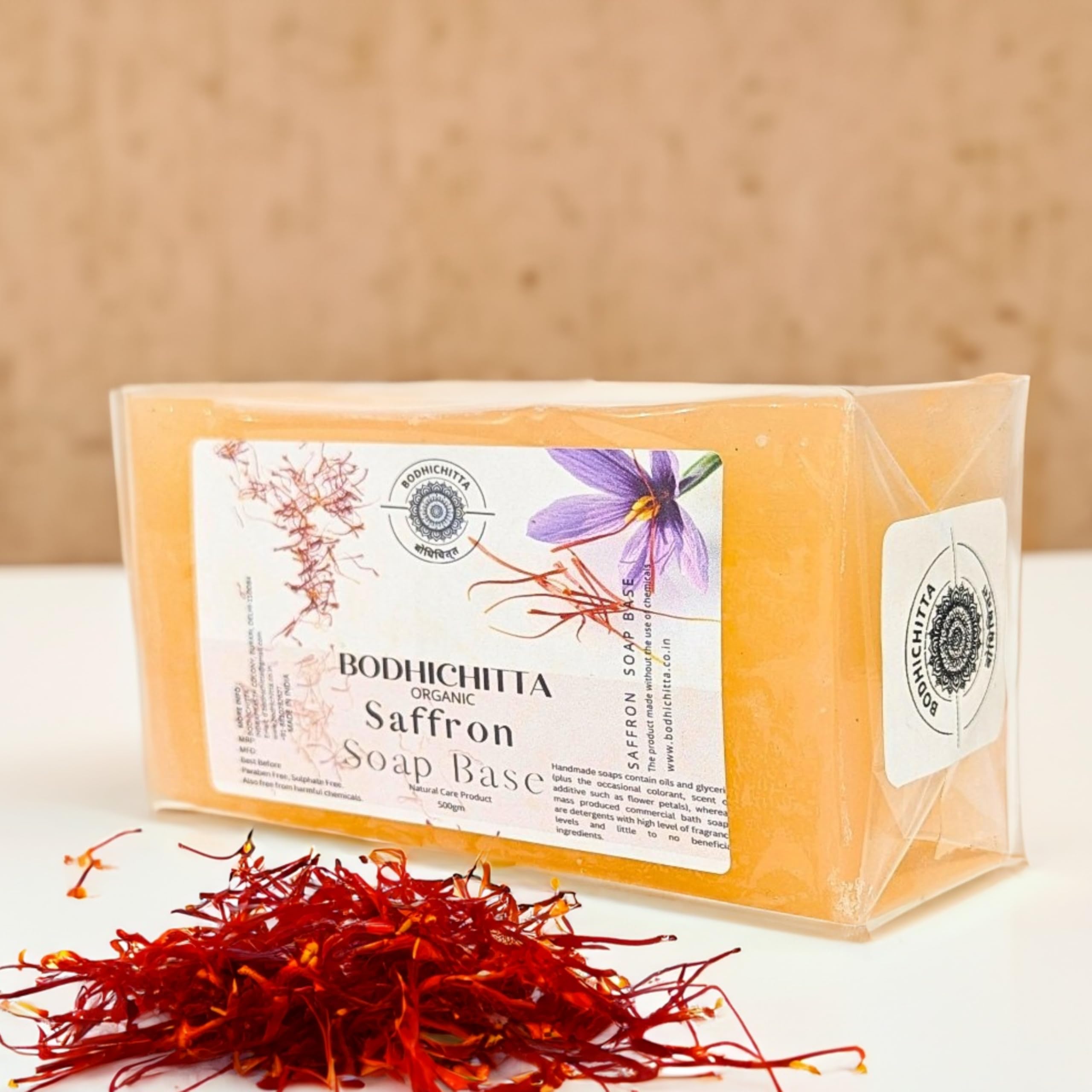 Glycerin Saffron Soap Base |100% Pure Organic & Natural | Paraben, SLS, Chemical Free | Melt & Pour Soap Base Bar For Soap Making 500gm-image-41