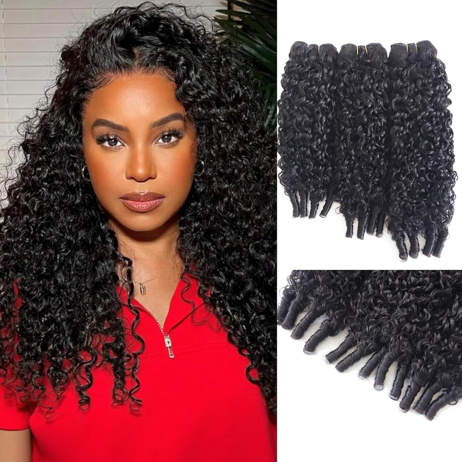 Burmese Curly Bundles Human Hair 20 22 24 Inch 12A Grade 100% Unprocessed Brazilian Virgin Hair Weave with Spriral End 3c4a Quick Weave Real Human Hair Extensions For Black Women Natural Color