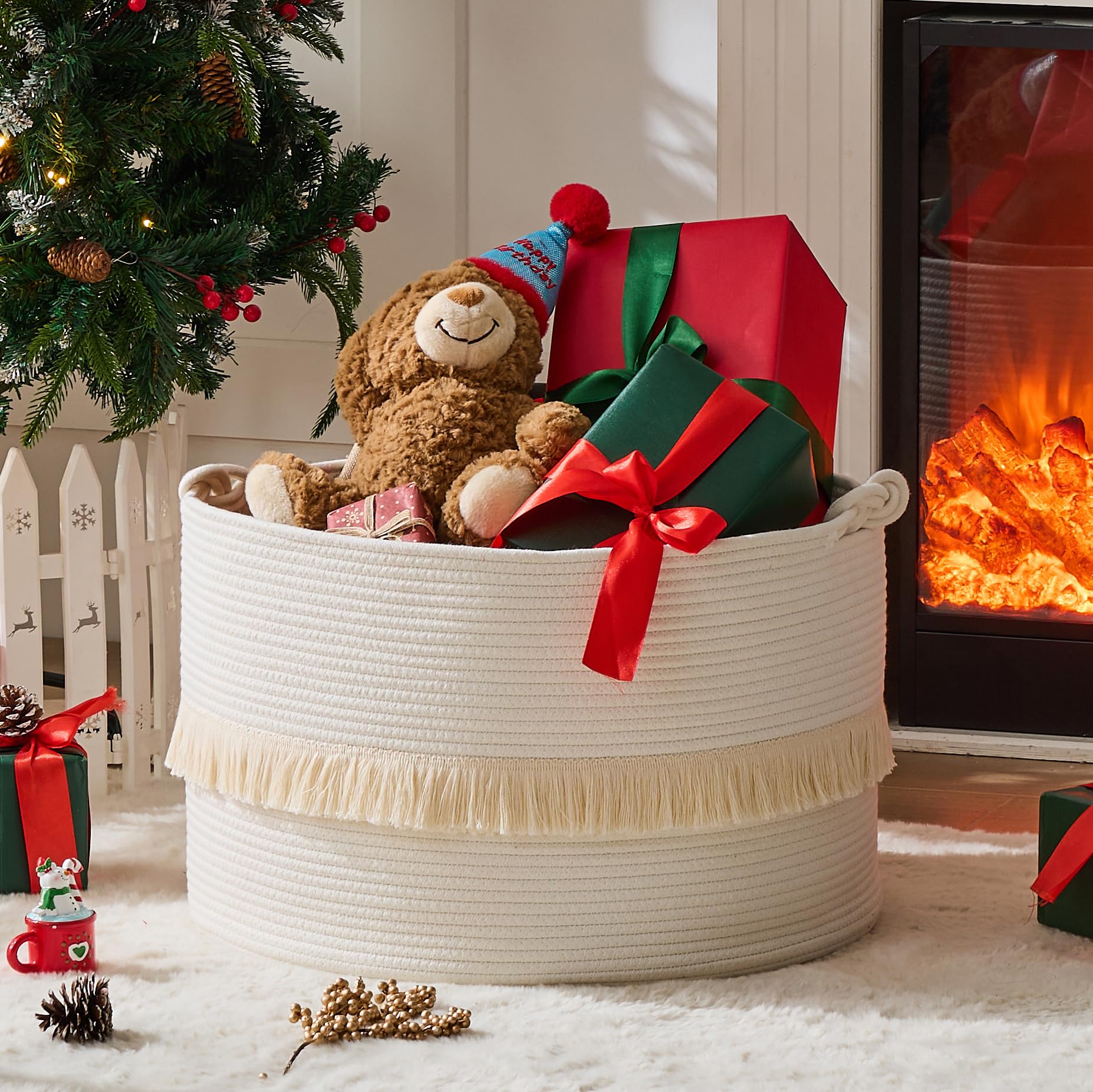 Best Blanket Storage Baskets in 2026: 3 Woven Picks 2 KAKAMAY Large Blanket Basket (20'x13'),Woven Baskets for storage Baby Laundry Ha — product photo
