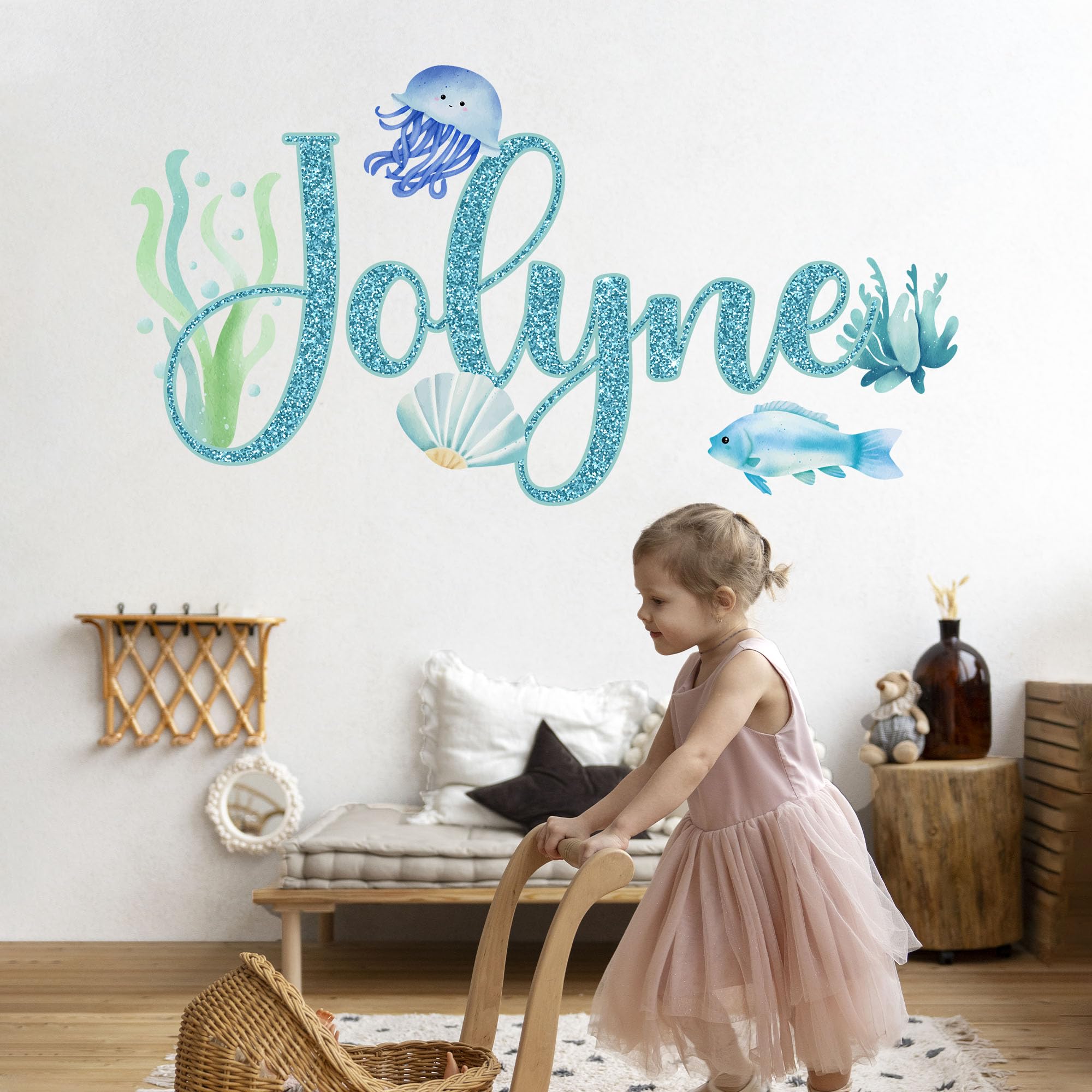Kids Name Signs For Bedroom Wall Ocean Wall Decal, Personalised Name Wall  Sticker, Under The Water, Sea Nursery Decor, Ocean Animals, Nautical  Nursery - UK Personalized Name Sign, image size:2000x2000