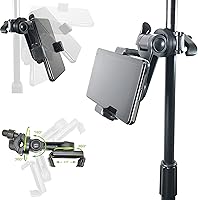 Vista 2 de AccessoryBasics, Music Boom, soporte para micrófono y celulares con base giratoria de 360º ajustable para Smartphone Apple iPhone X 8 7 Plus 6s