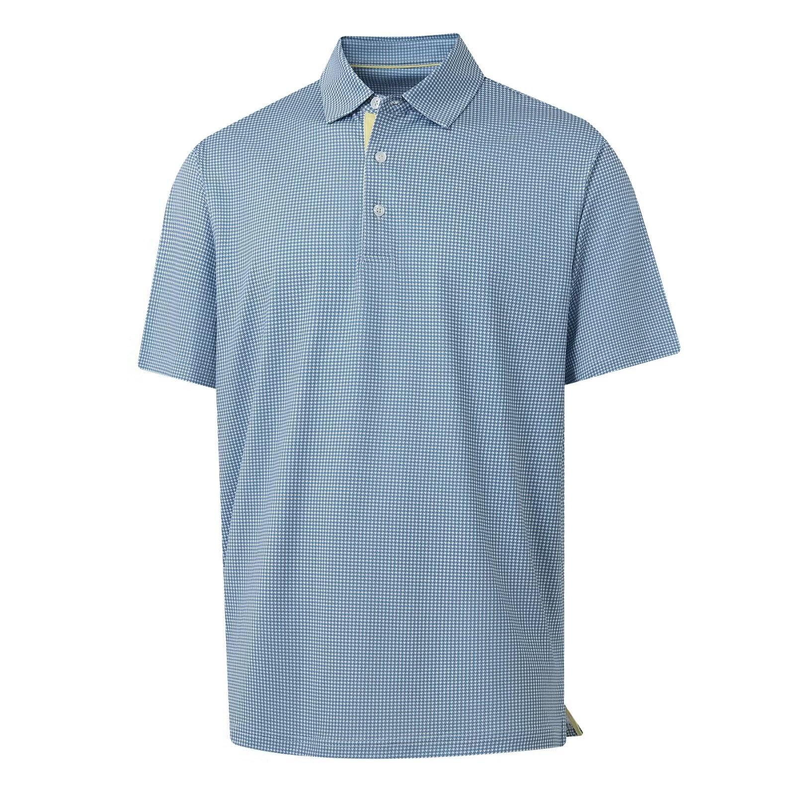 M MAELREG Mens Golf Shirt Short Sleeve Dry Fit Print Moisture Wicking Performance Patterns Collared Polo Shirt — view 53