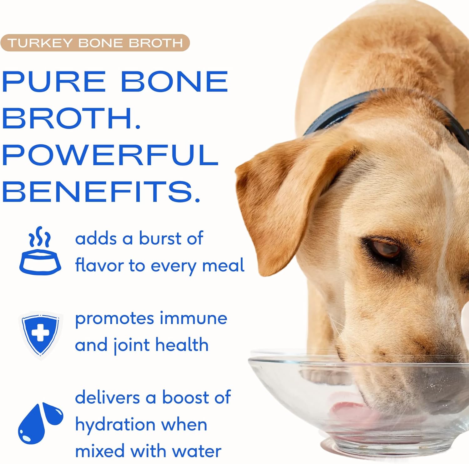 Native Pet Savory Wellness Trio: Turkey, Beef & Chicken Bone Broth Powder for Dogs - Dog Food Toppers for Picky Eaters - Provides Extra Nutrition for Joint Strength, Immunity & Heart Health-96 Scoops