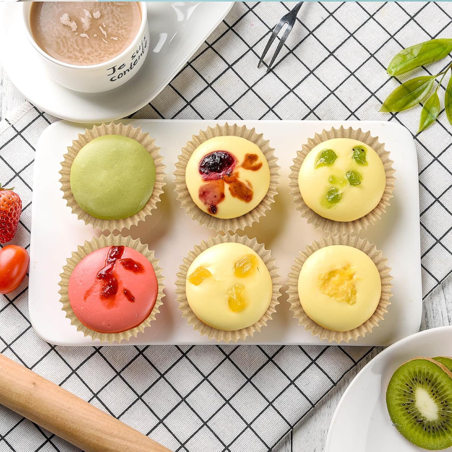 Mini Cupcake Muffin Liners, Paper Baking Cups Natural, 400 Pack