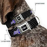 Vista 2 de Buckle-Down Collar de perro con hebilla para cinturón de seguridad, Chevy Bowtie REPEAT con texto, 1 pulgada de ancho, se adapta a cuello de 15 a 26
