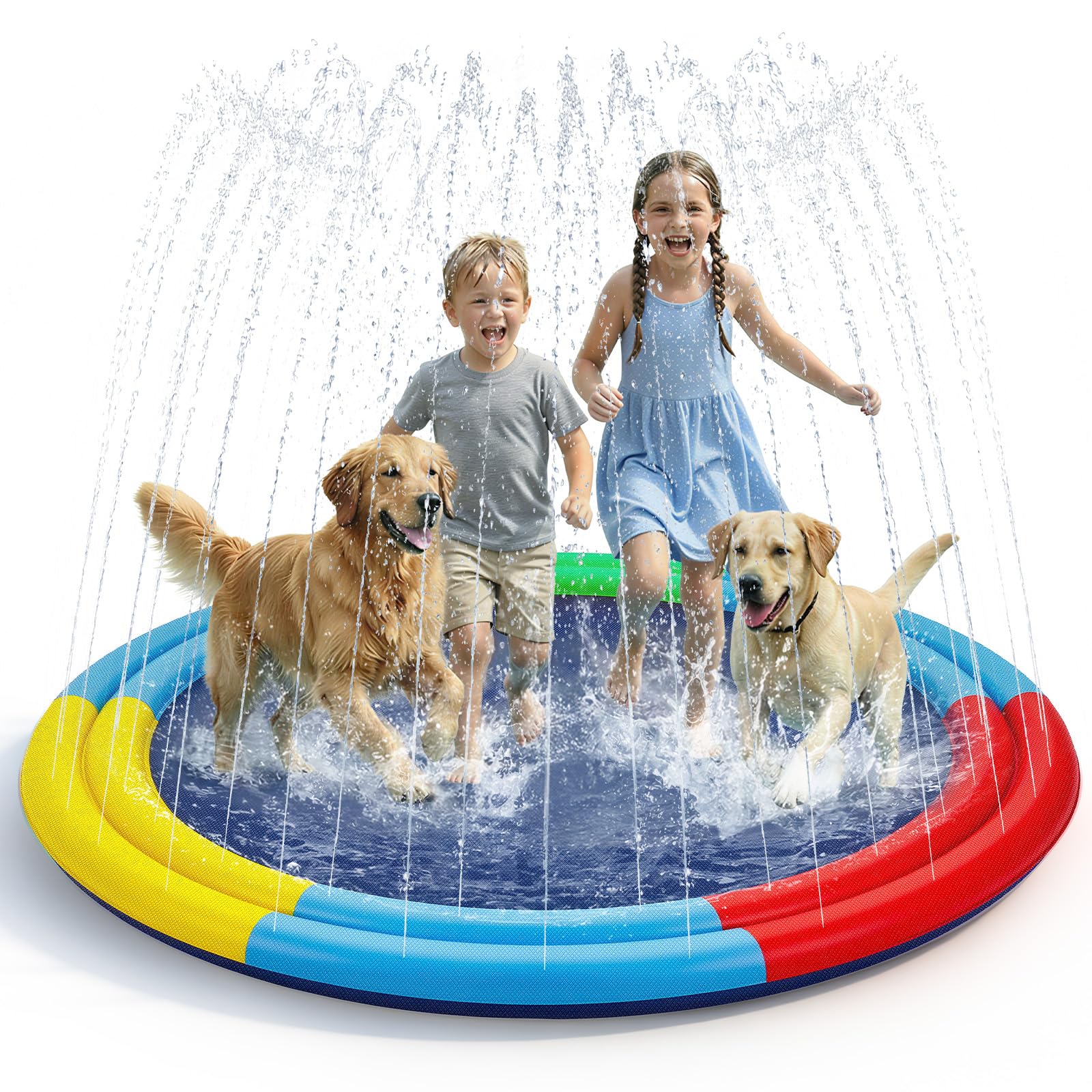 【中古】 Dalom Kids ＆ Splash Collection DalomKids Amazon.com: Large Splash Pad for Kids & Dogs, 78” Sprinkler Splash