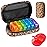 Serfeymi Weekly Travel Pill Organizer 2 Times A Day AM PM Upgraded Rainbow Pill Box 7 Day with Portable Zipper Canvas Pill Case, Medicine Organizer for Pills, Vitamins, Fish Oils - Brown 01