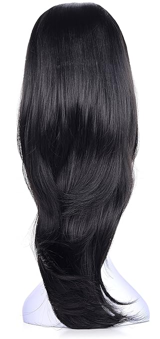 OneDor Ladies Curly 3/4 Half Wig Kanekalon Hair Synthetic Wigs with Comb on a Mesh Head Cap (22