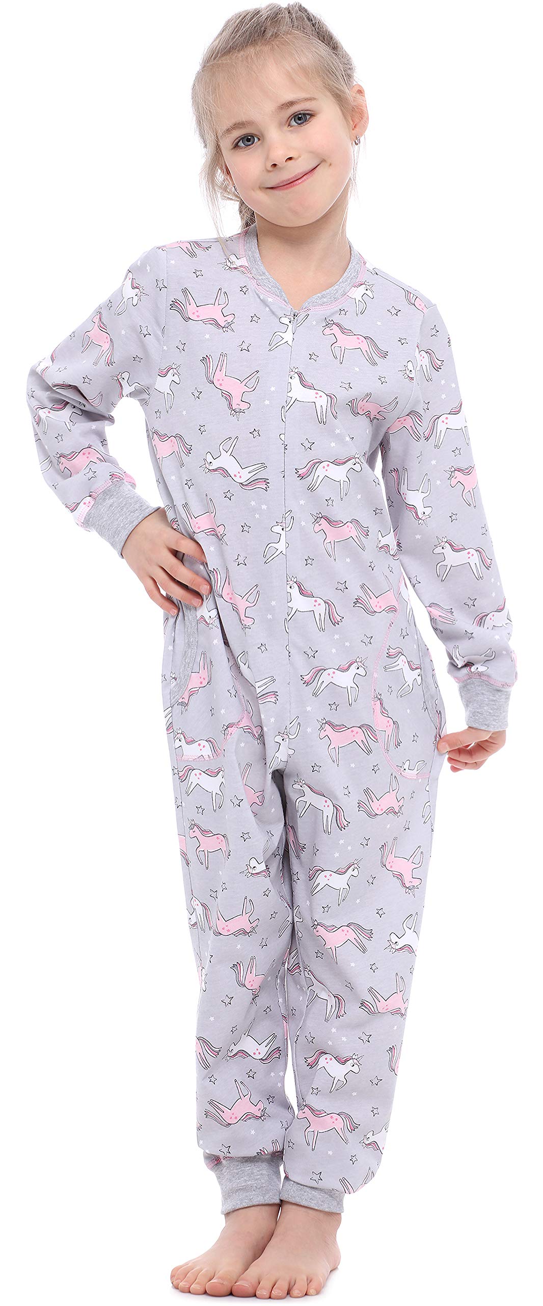Merry Style Girls Melange Unicorn Sleeping Romper Ms10-186(, 146-152)