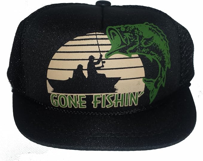 Fishin' Mesh Trucker Hat Cap Snapback 