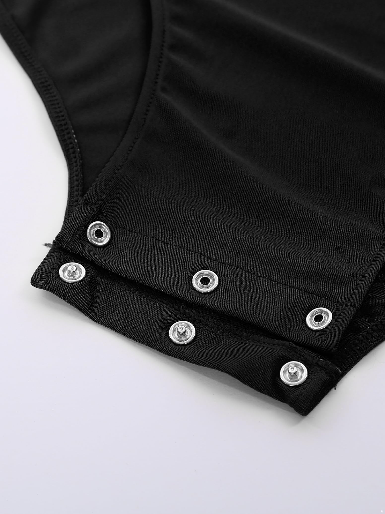 inlzdz Herren Latein Standard Tanzkostüm Hemdbody Langarm Leotard Trikot Glitzer Tanzshirt Oberteil Slim Fit Tanzkleidung