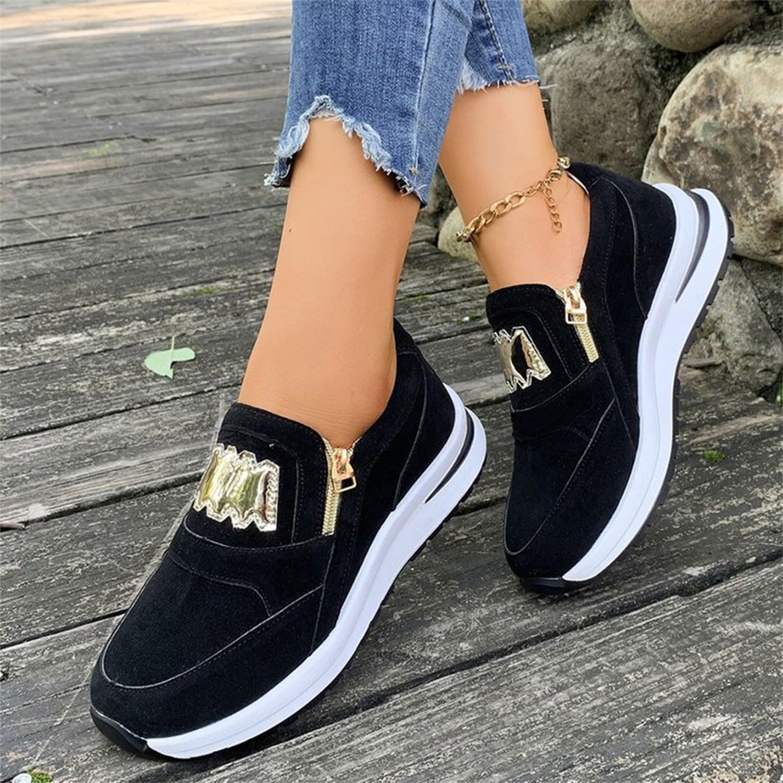 Zapatillas deportivas para mujer, ortopédicas, ligeras, informales