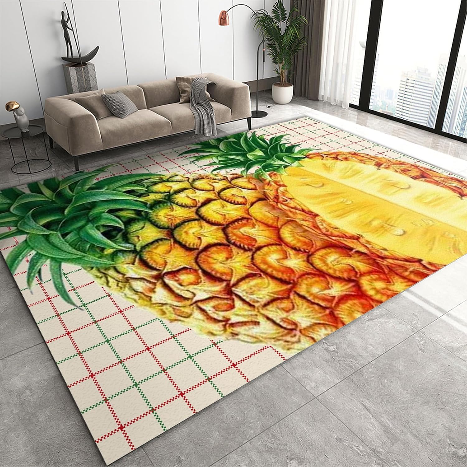Tapis paillasson décoration intérieure 80x160cm lavable à poils courts pour jeux