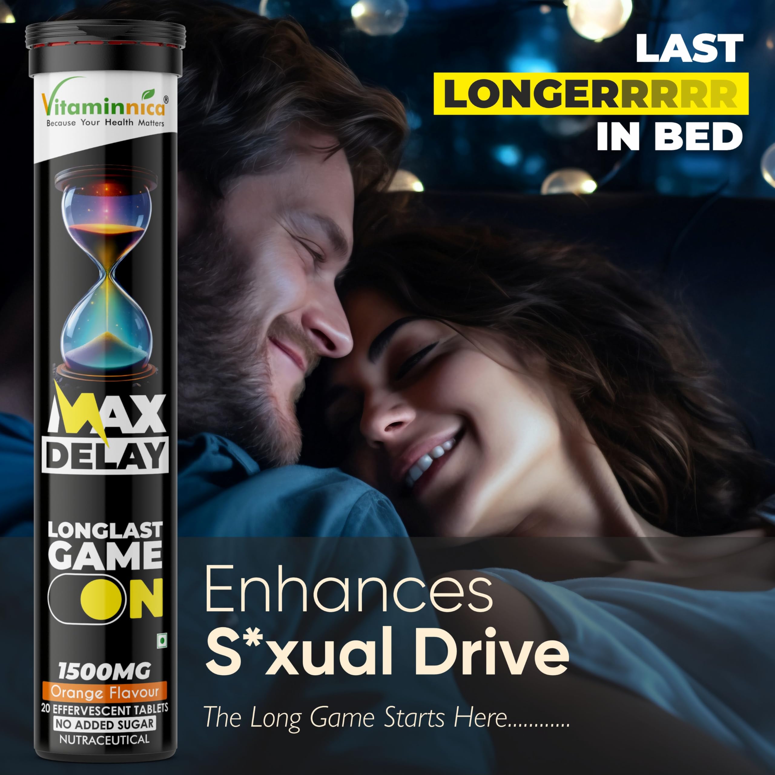 Vitaminnica Max Delay | Long-Last Performance Support for Men – Extended Stamina, Endurance & Control – Game On Formula | Natural Herbal Supplement | Vegan, Non-GMO, Gluten-Free (Pack of 1) — Amazon image 3