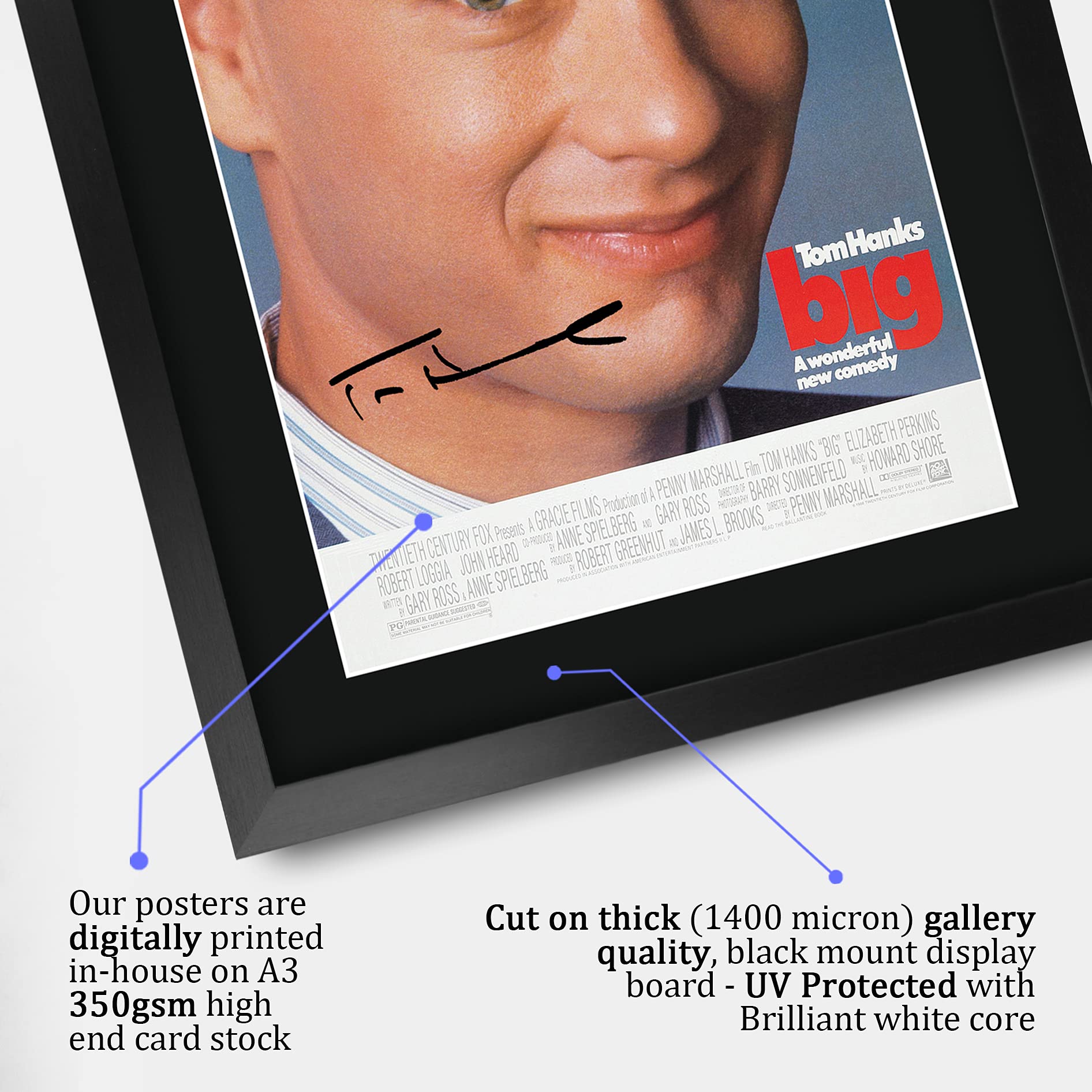 HWC Trading Tom Hanks A4 Senza Cornice Firmato Regalo Visualizzazione Delle Foto Print Immagine Autografo Stampato Per Forrest Gump Gli Appassionati Di Cinema