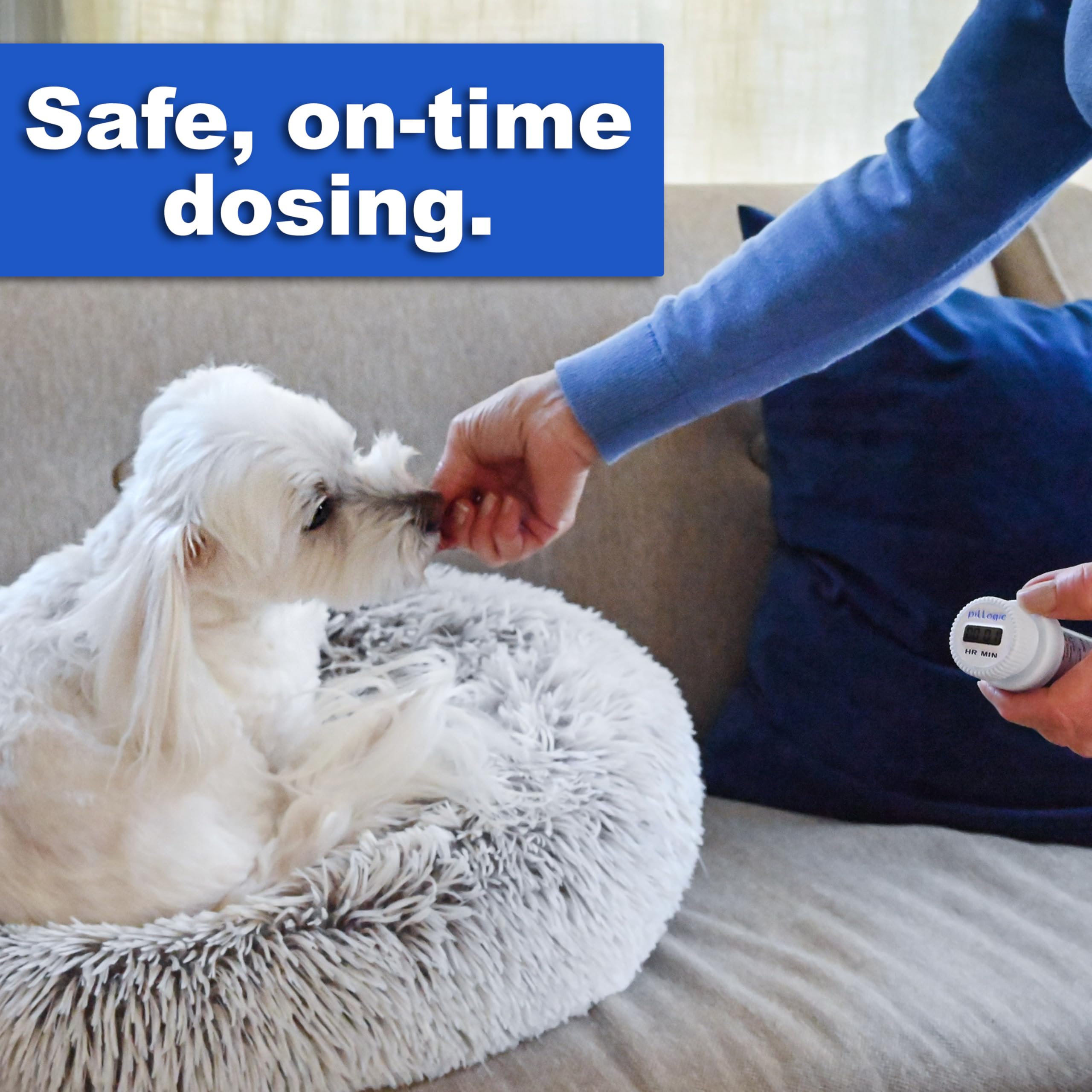 Pet Medicine Timer-Pill Bottle Organizer-Medication Tracker-Reminder-Shows Time Since Last Opened-Attach to Original Prescription Bottle Cap