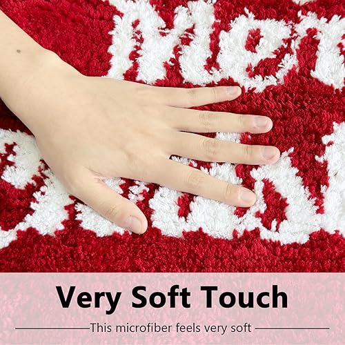 Miniatura 6 de BOANKODU Alfombra de baño de Navidad extra suave, ultra absorbente, alfombra de baño de Navidad, tapete de baño con parte inferior antideslizante