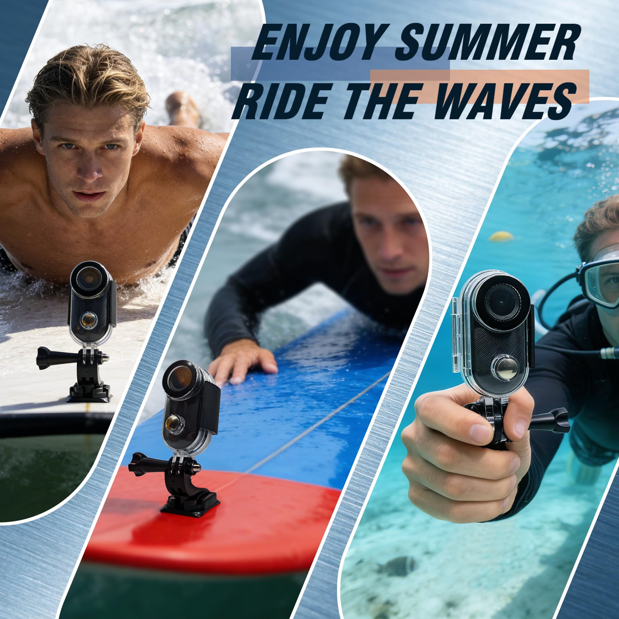 2,7K Mini Bodycam – 10M Wasserdicht mit Magnet, Schwarz | Action Cam mit 32GB, Gewicht 35 g, POV Kamera inklusive 10M-Wassergehäuse, geeignet für Wassersport, Radfahren und Vlogging.