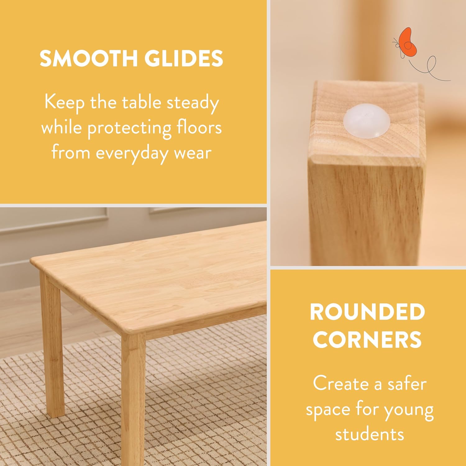 Wooden Activity Table, Kids Furniture, Natural