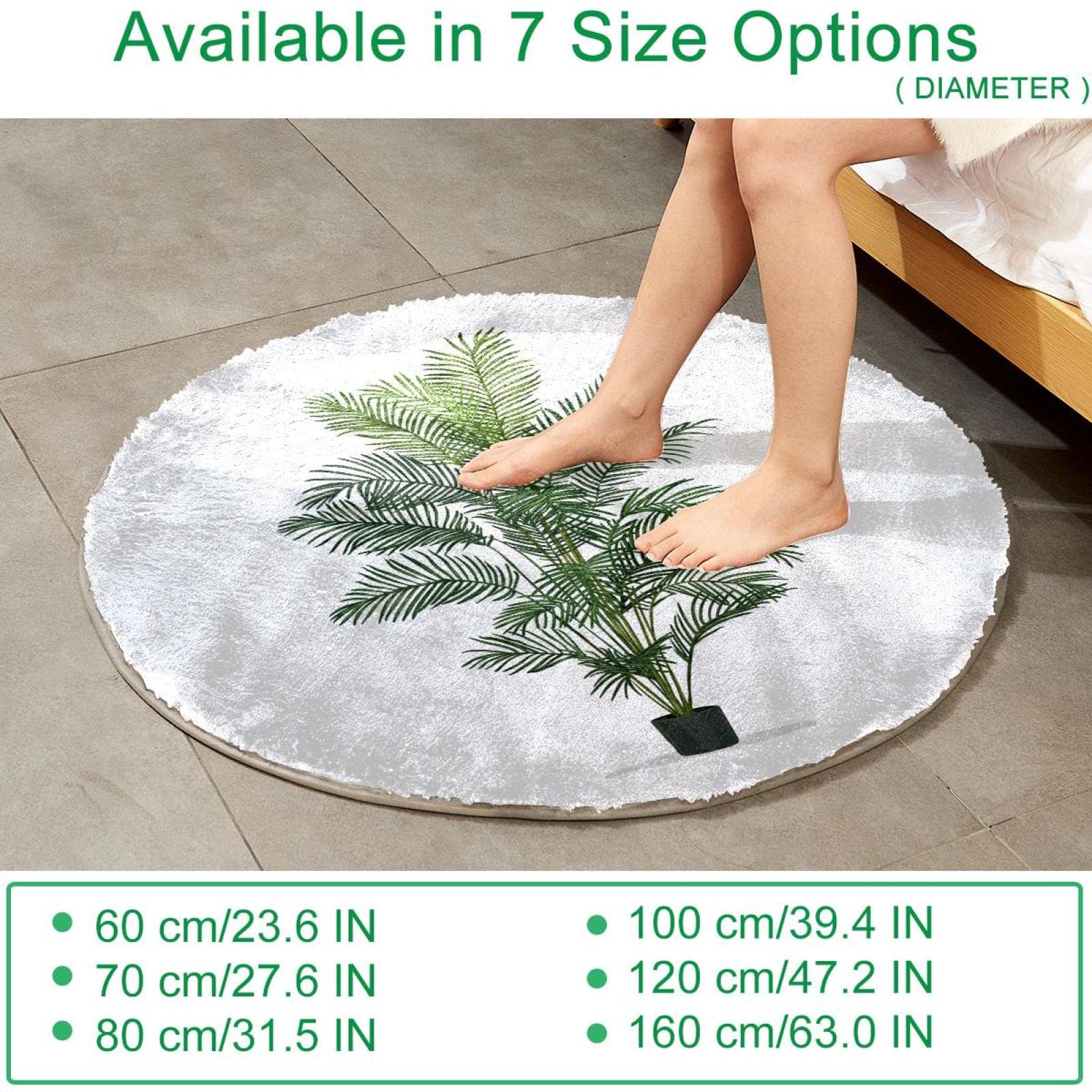 Amazon.de: Flauschige Teppiche, Plsch, Kreis, Bodenteppich, Matte fr  Schlafzimmer, Wohnzimmer, Bodendekoration, Topf, Agave