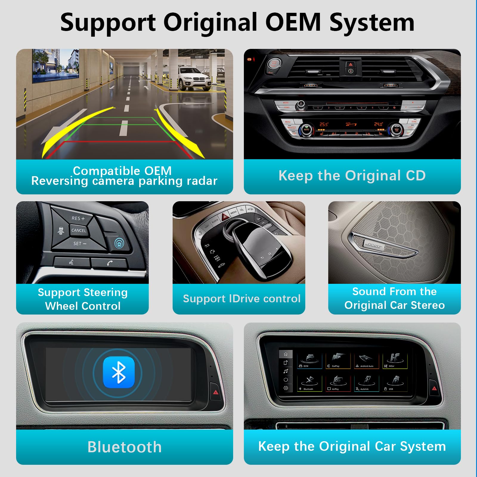 AIOMERUI Pantalla táctil CarPlay de 8.9 pulgadas para Audi Q5 2009-2017 año con 2GMMI, HD1920* 720 Radio de coche Pantalla estéreo Android Auto Mirrorlink (Concierto/Sinfonía 2GMMI)