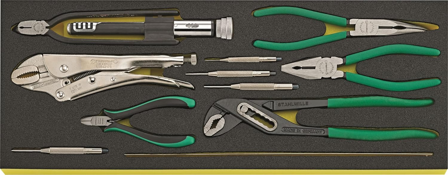 Stahlwille 122-Piece Aircraft Maintenance Tool Set in Aluminum Tool Box No. 13214 with 4 Drawers and TCS Safety System, Made in Germany