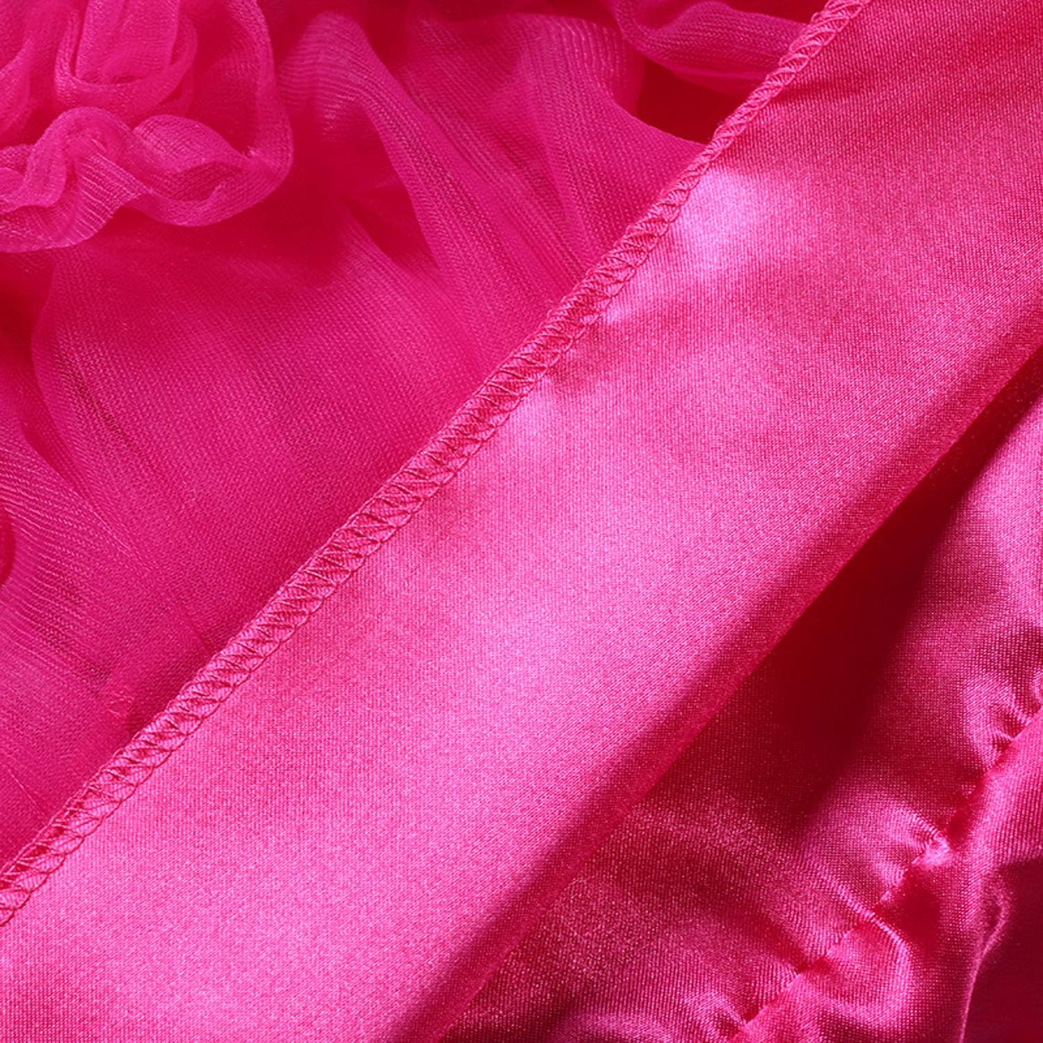 Women's Elastic Waist Chiffon Pettiskirts Puffy Tutu Petticoats Tulle Princess Tube Skirt
