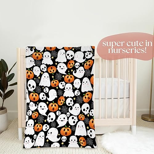 Miniatura 2 de Manta de bebé de fantasmas de Halloween, manta acogedora y suave para niños, niñas, bebés, recién nacidos, regalos de cumpleaños de Navidad, 40 x 30