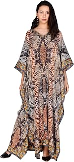 Rastogi Handicraft Long Kaftan Women's Designer Maxi Dress, Swimsuit Cover-ups, Beach Kaftan Digital Printed Design Price In India