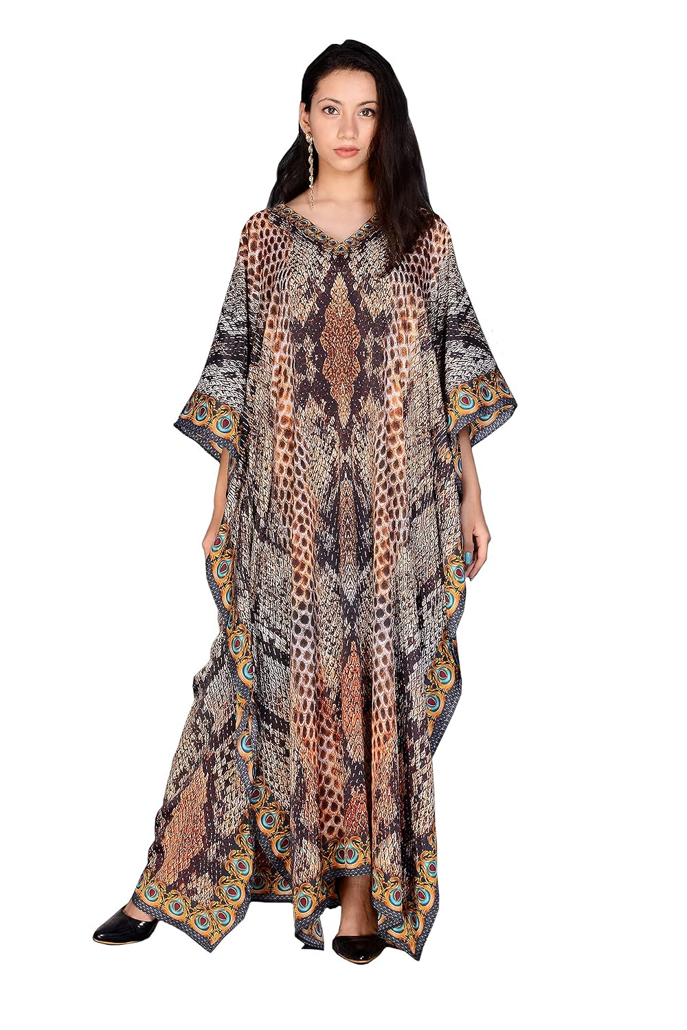 Rastogi Handicraft Long Kaftan Women's Designer Maxi Dress, Swimsuit Cover-ups, Beach Kaftan Digital Printed Design - Review, Price and Buying Guide