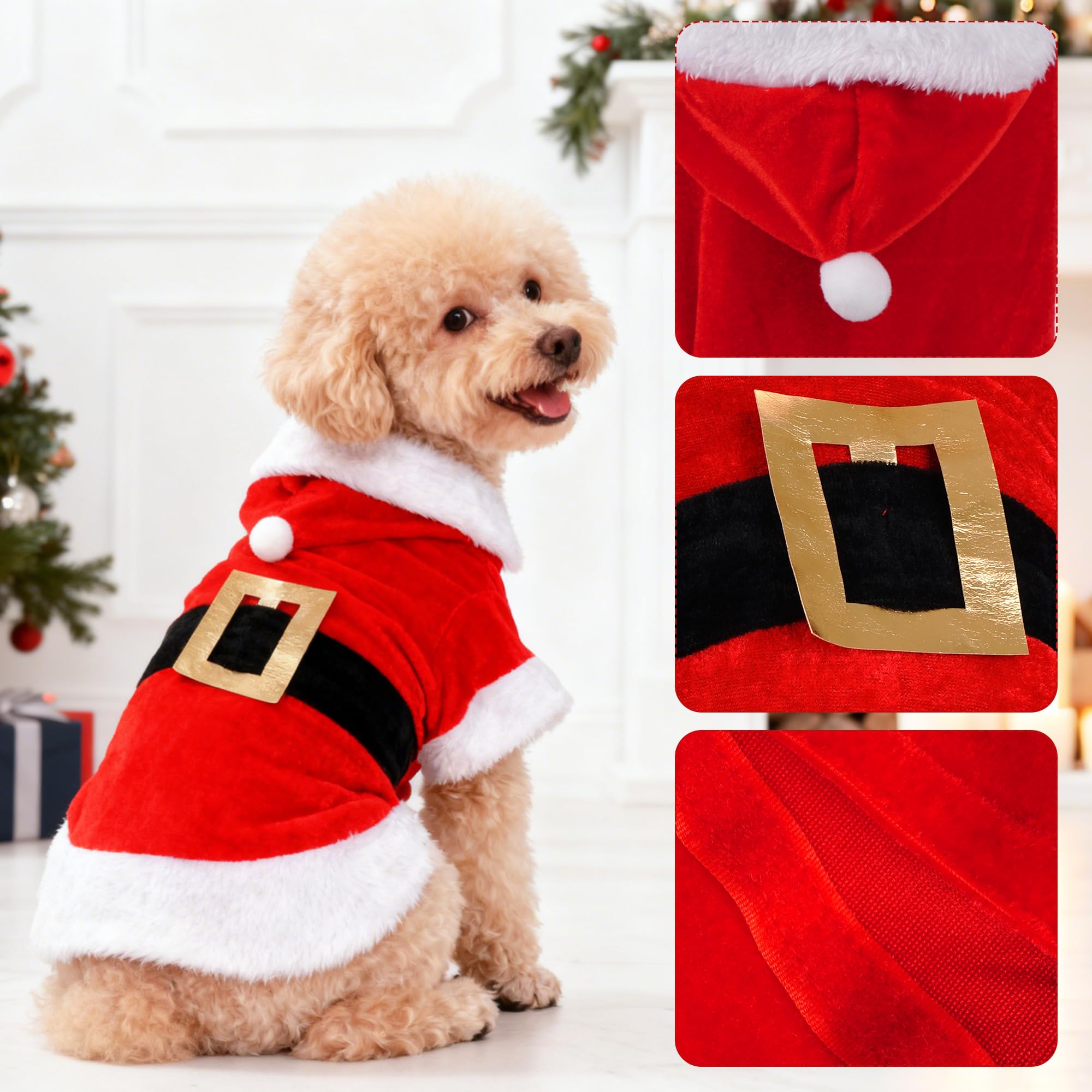white christmas dresses Holiday Dog Harness Dress