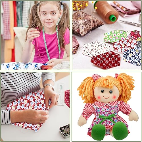 Vista 6 de Irenare Paquete de 100 cuadrados de tela de algodón de 8 x 8 pulgadas, tela de acolchado floral, tela de retazos de tela impresa, tela de retazos