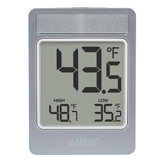 La Crosse Technology 314-519 Digital Window Battery Operated Thermometer with Daily Records
