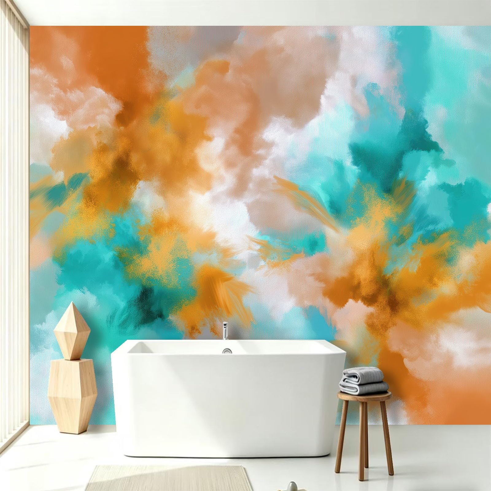 WTD - Papel pintado fotográfico (fieltro, 300 x 210 cm), diseño de textura líquida