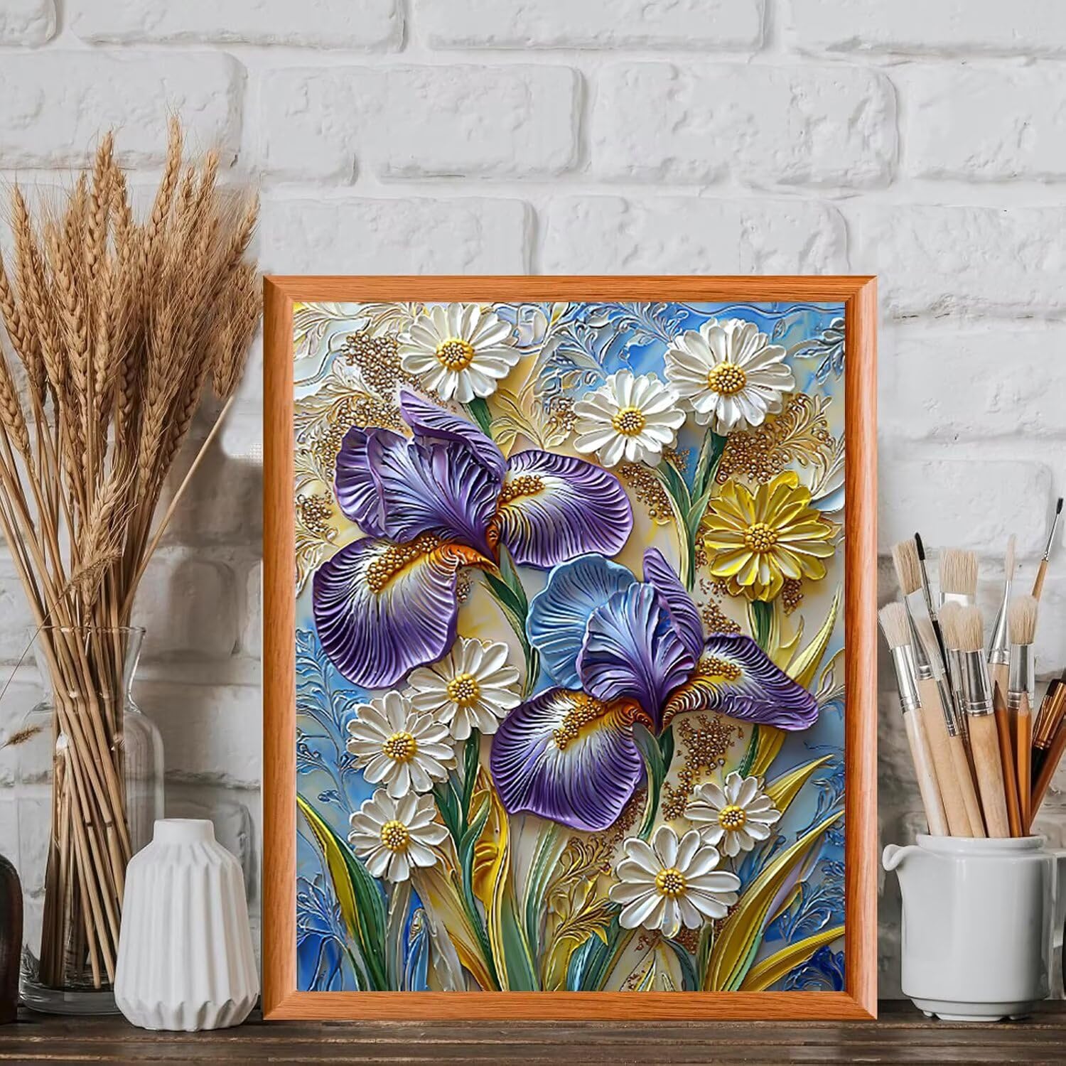 WEISHIWE Iris Peinture Numero Adulte Kits, 60x80cm m-1093