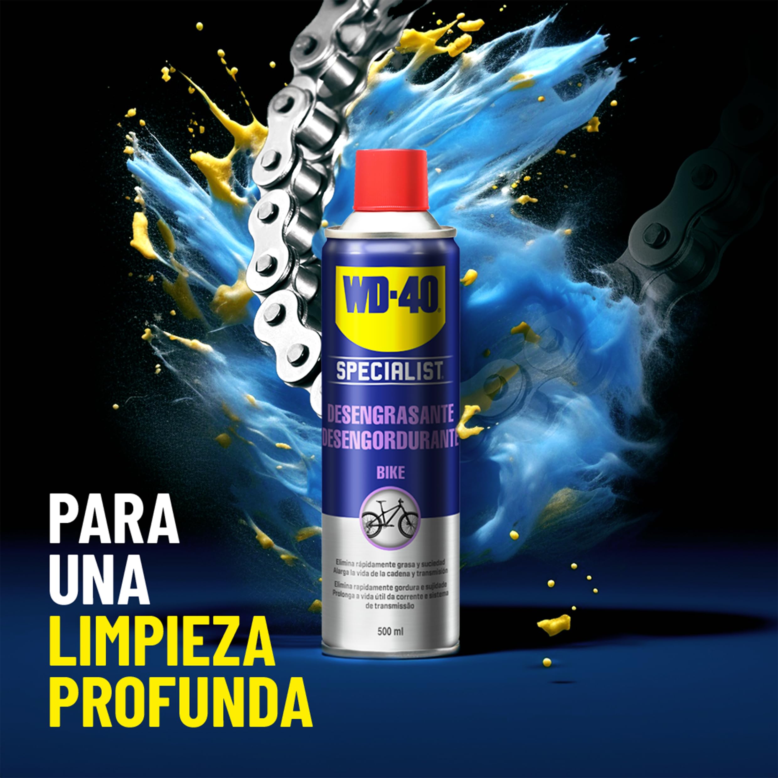 Kit Total para Mantenimiento de bicicletas WD-40 Specialist (Desengrasante + Limpiador Total + Lubricante Total + Paño + Guantes)