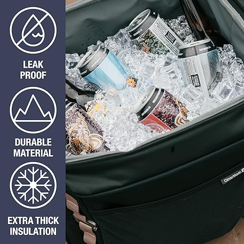Miniatura 3 de CleverMade Cooler Bag, with Shoulder Strap Insulated Beach Tote for Meal Prep, Travel, and Grocery Shopping