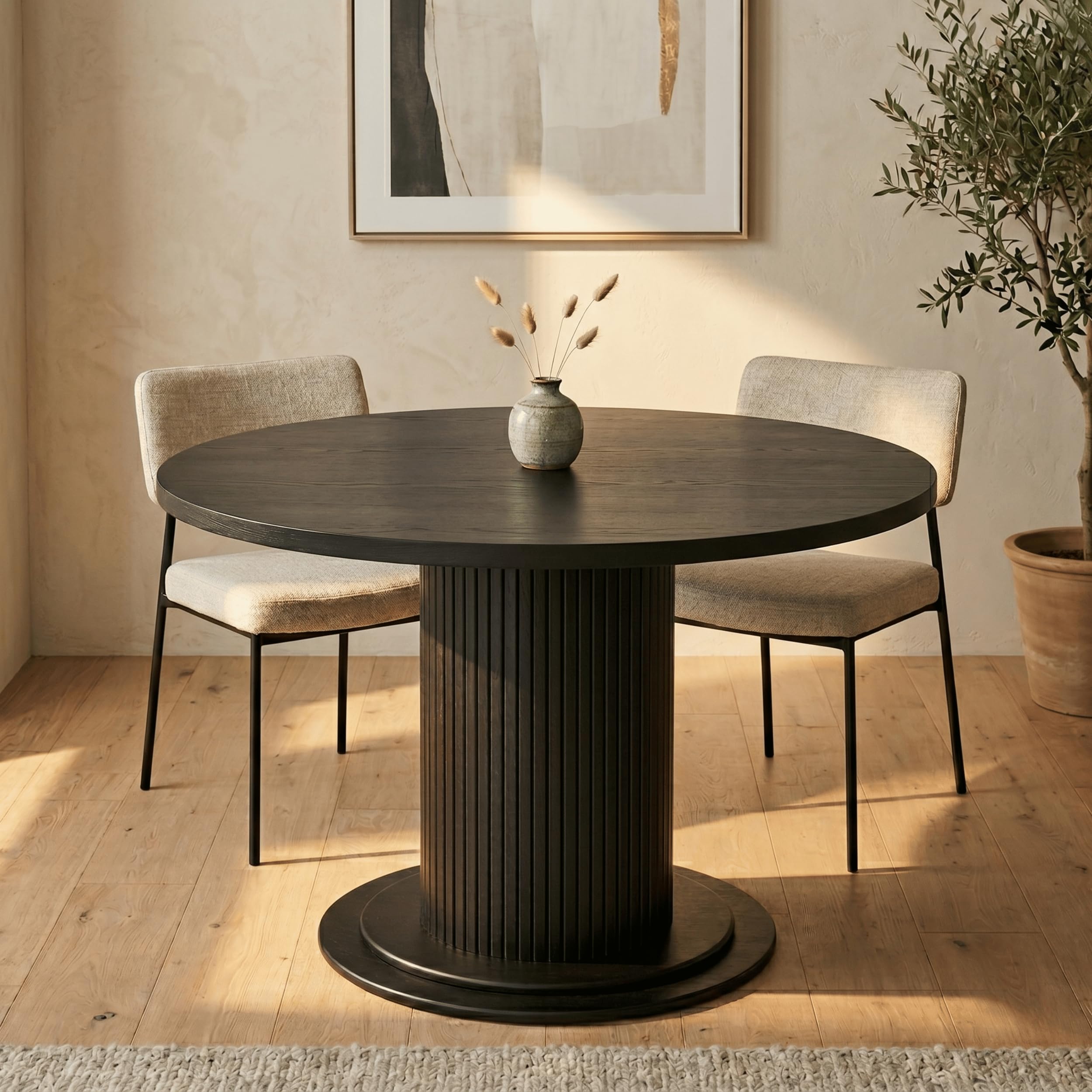 View 1 of ***TOP ONLY***

NTC Summit 47 Inch Modern Design, Round Dinner Table for Dining Room, Living Room Furniture, Effortless Assembly, Burnt Black