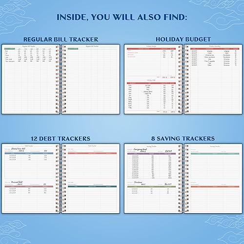 Miniatura 58 de Legend Budget Planner & Monthly Bill Organizer with Pockets – Home Finance & Expense Tracker – Notebook for Household Budgeting (Periwinkle)