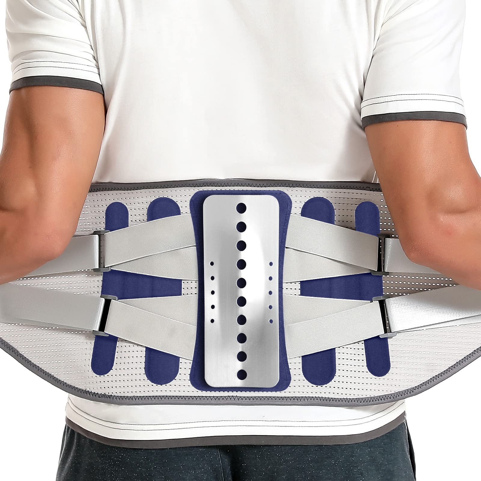 EGJoey Back Brace for Lower Back Pain - Lumbar Support with Bionic Support System, Adjustable Belt for Men Women, Relieves Sciatica, Herniated Disc,