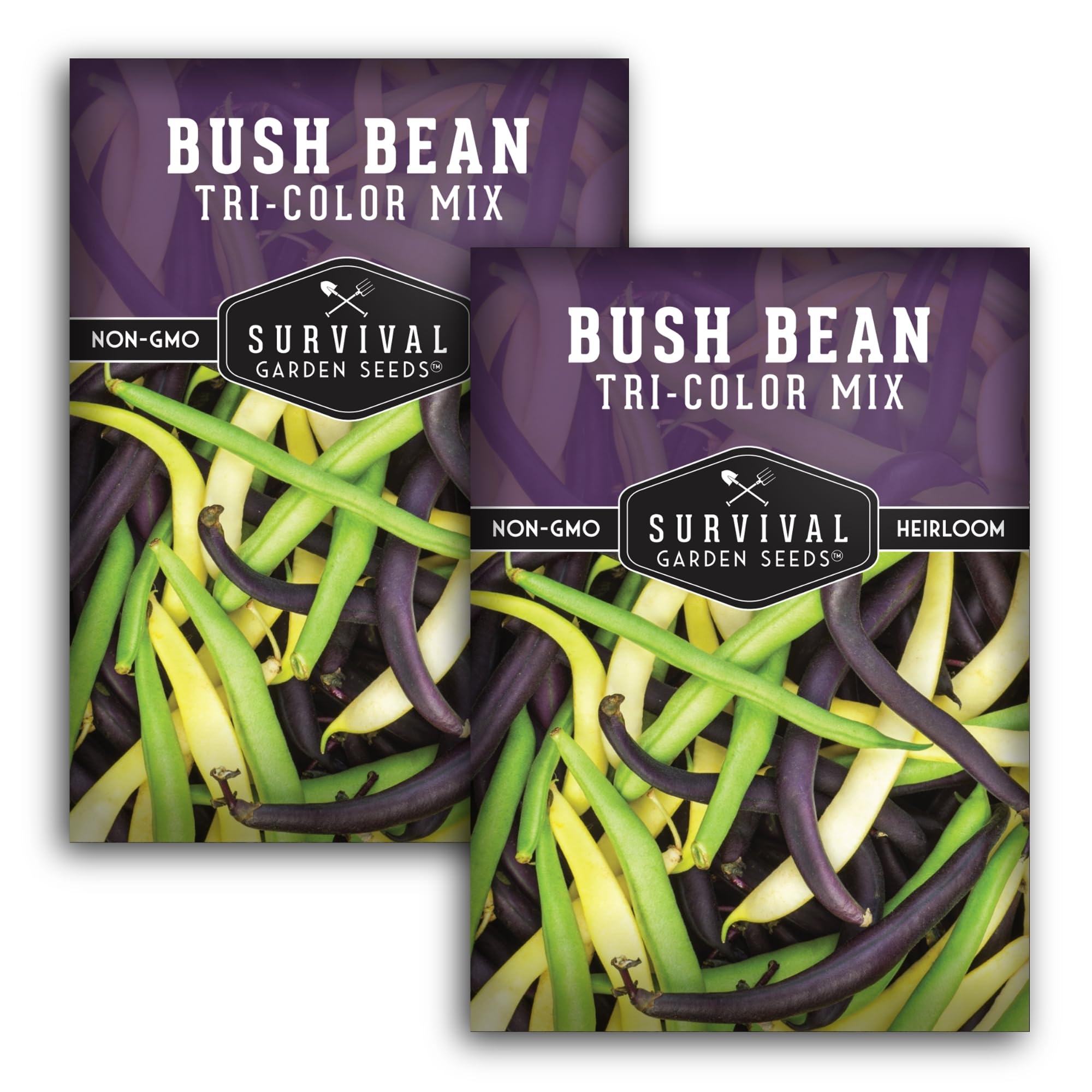 Tri Color Bush Bean Seeds Survival Garden Seeds
