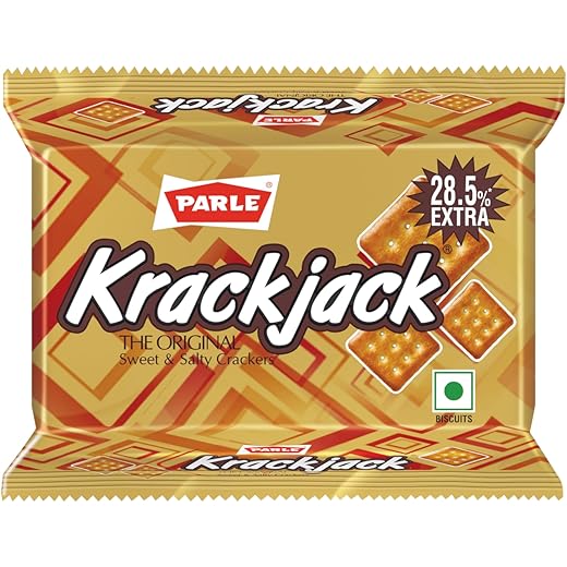 Parle Krack Jack Biscuit, 69.3g/44.1g/56.7(Weight May Vary)