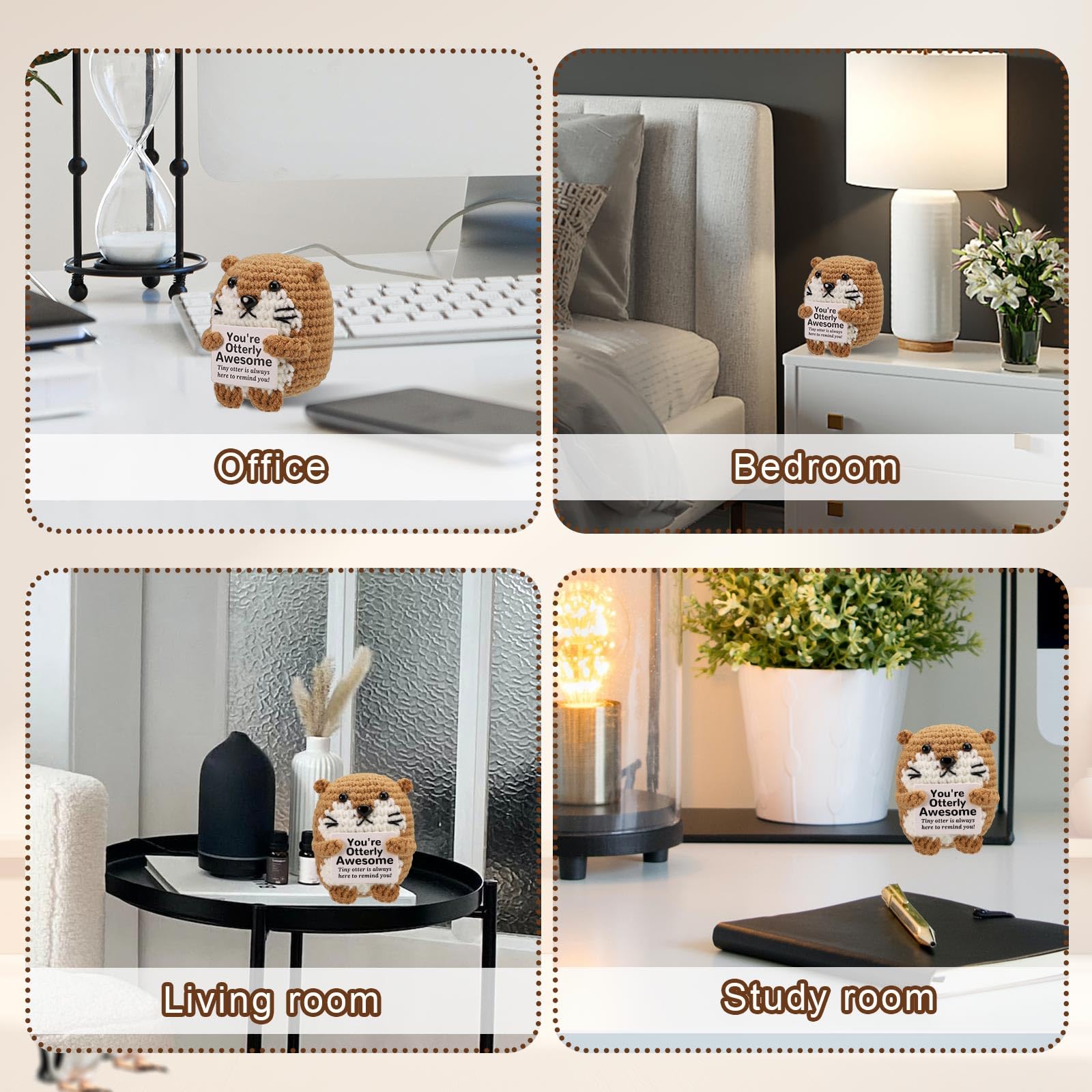 TOYMIS Positiver Stern - Handgehäkelte Puppe Mit Langen Beinen, Inspirierendes Geschenk Für Familie & Freunde
