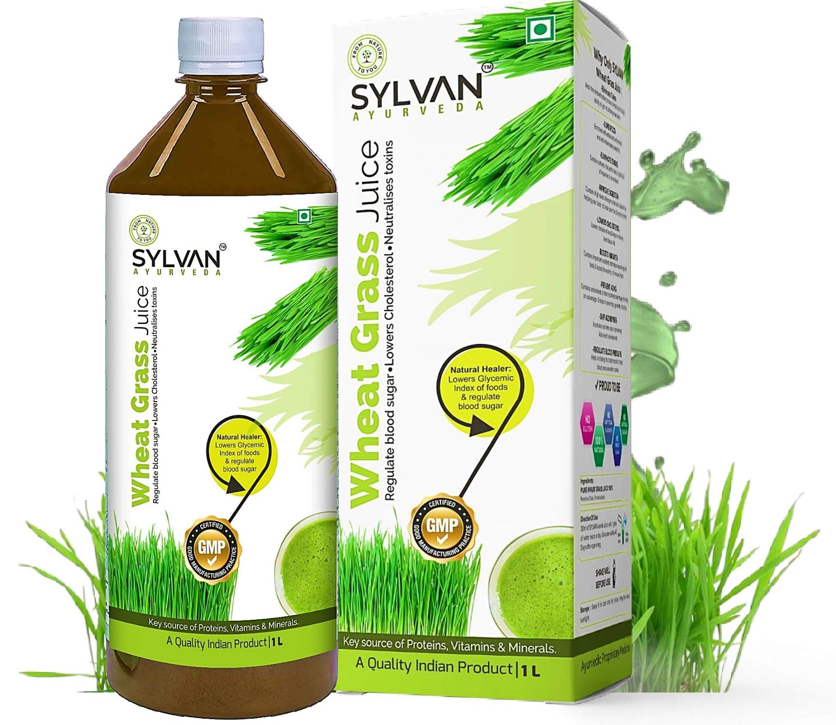 See full amazon price history chart for SYLVAN AYURVEDA Wheatgrass Juice 1L "Natural,Herbal Juice For Detoxification" High Chlorophyll Fresh Sprouted Wheat Grass No Added Artificial Flavours And Gluten Free SYLVAN AYURVEDA Wheatgrass Juice 1L "Natural,Herbal Juice For Detoxification" High Chlorophyll Fresh Sprouted Wheat Grass No Added Artificial Flavours And Gluten Free (B08CZW7G68) Amazon Price History, Amazon Price Tracker