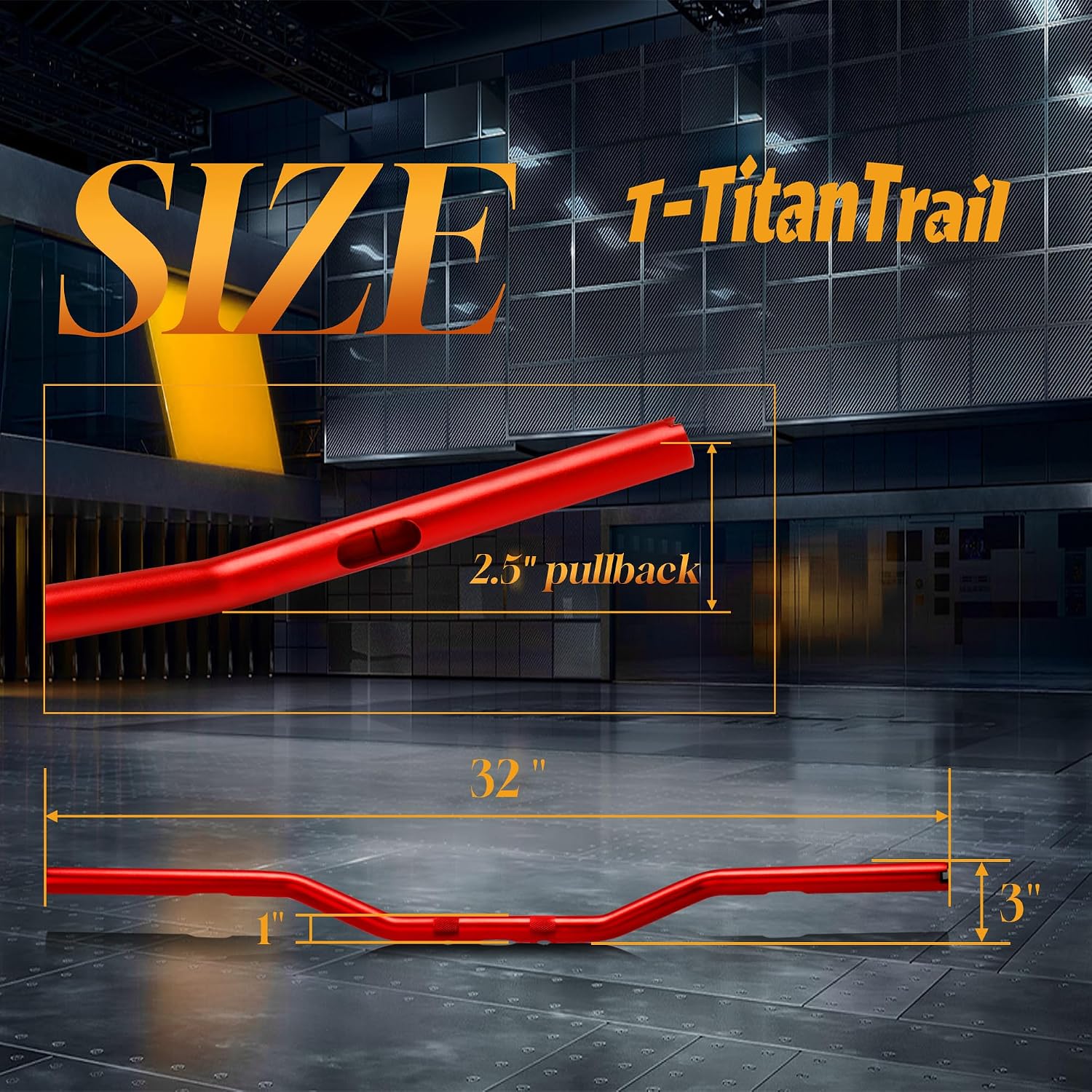 1" MX Style Handlebar 3" Rise CNC Aluminum Drag Bar For Harley Touring Road King Sportster XL 883 1200 Dyna Softail Low Rider, Red