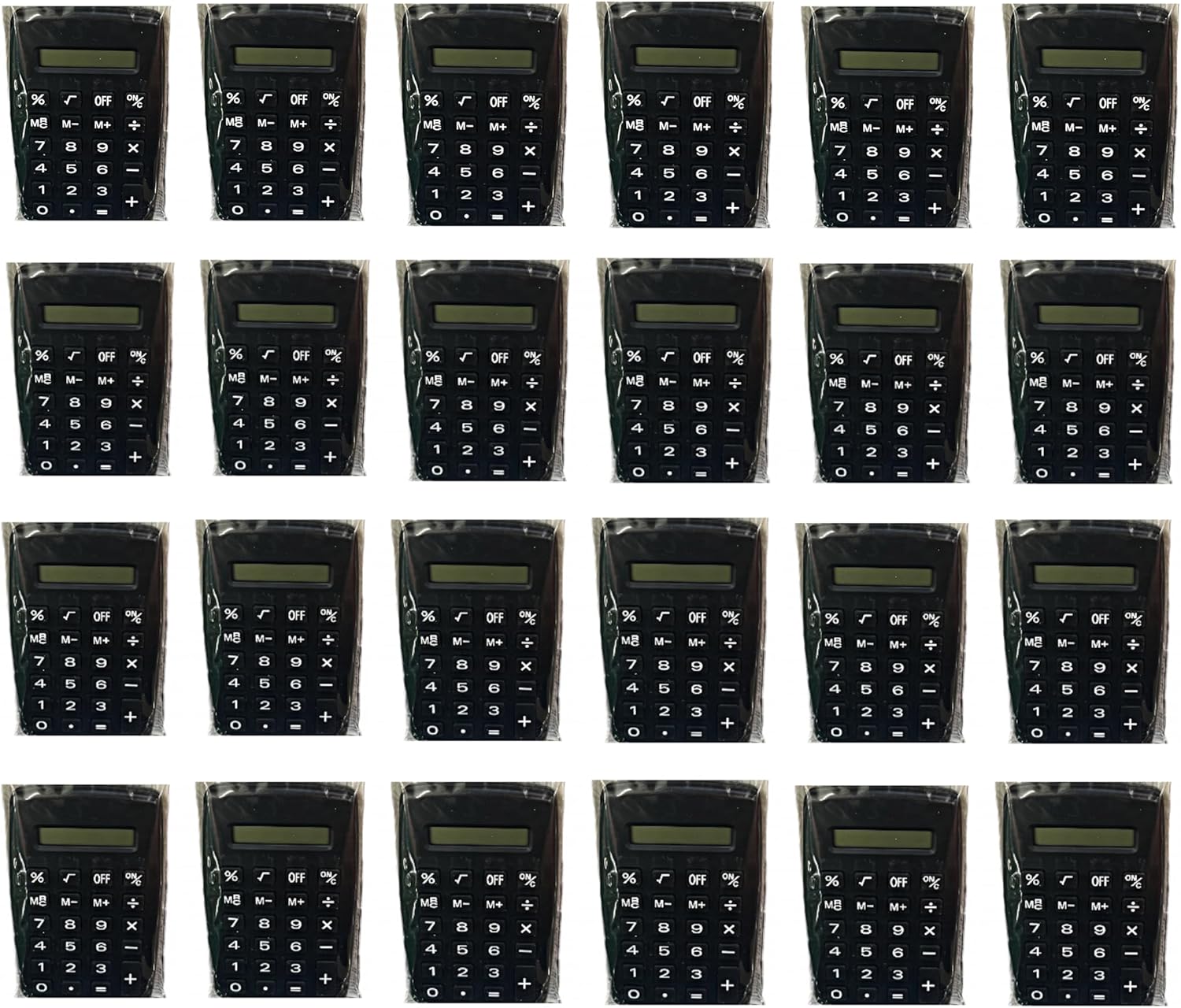 24 Pack Bulk Calculators Classroom School Supplies Office