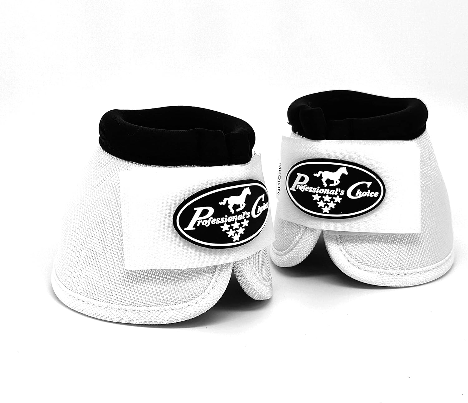 Professional's Choice Ballistic Overreach Bell Boots for Horses | Superb Protection, Durability & Comfort | Quick Wrap Hook & Loop | Sold in Pairs | Small White