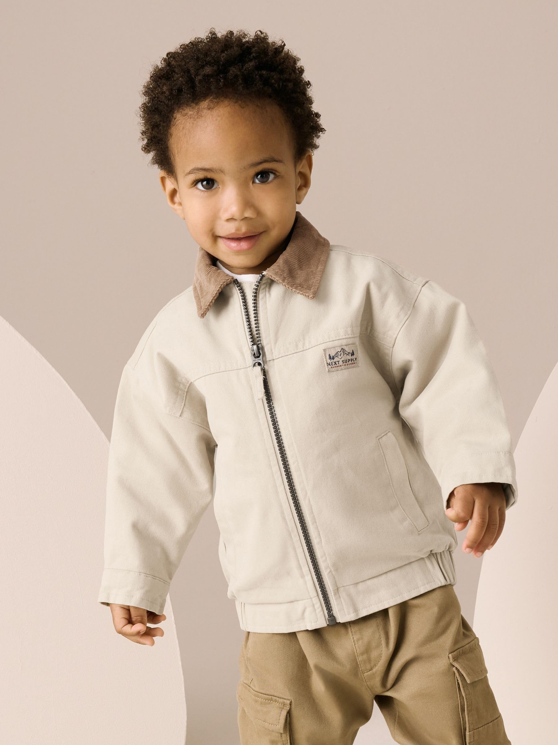NEXT Garçon Blouson aviateur en toile col velours côtelé