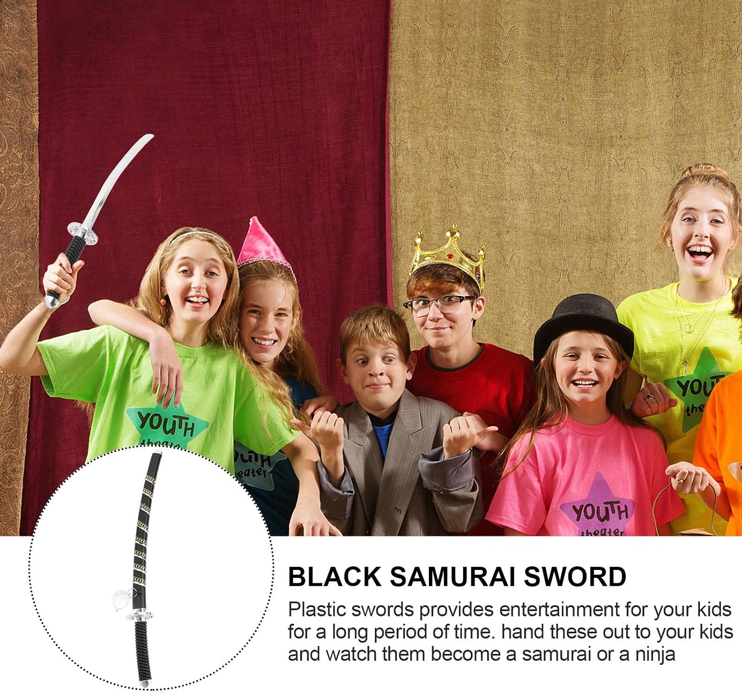 Abaodam Plastic Japan Samurai Sword Toy Katana Sword Cosplay Anime Lightweight Japanese Samurai Toy Halloween Dress Up Costume Accessory