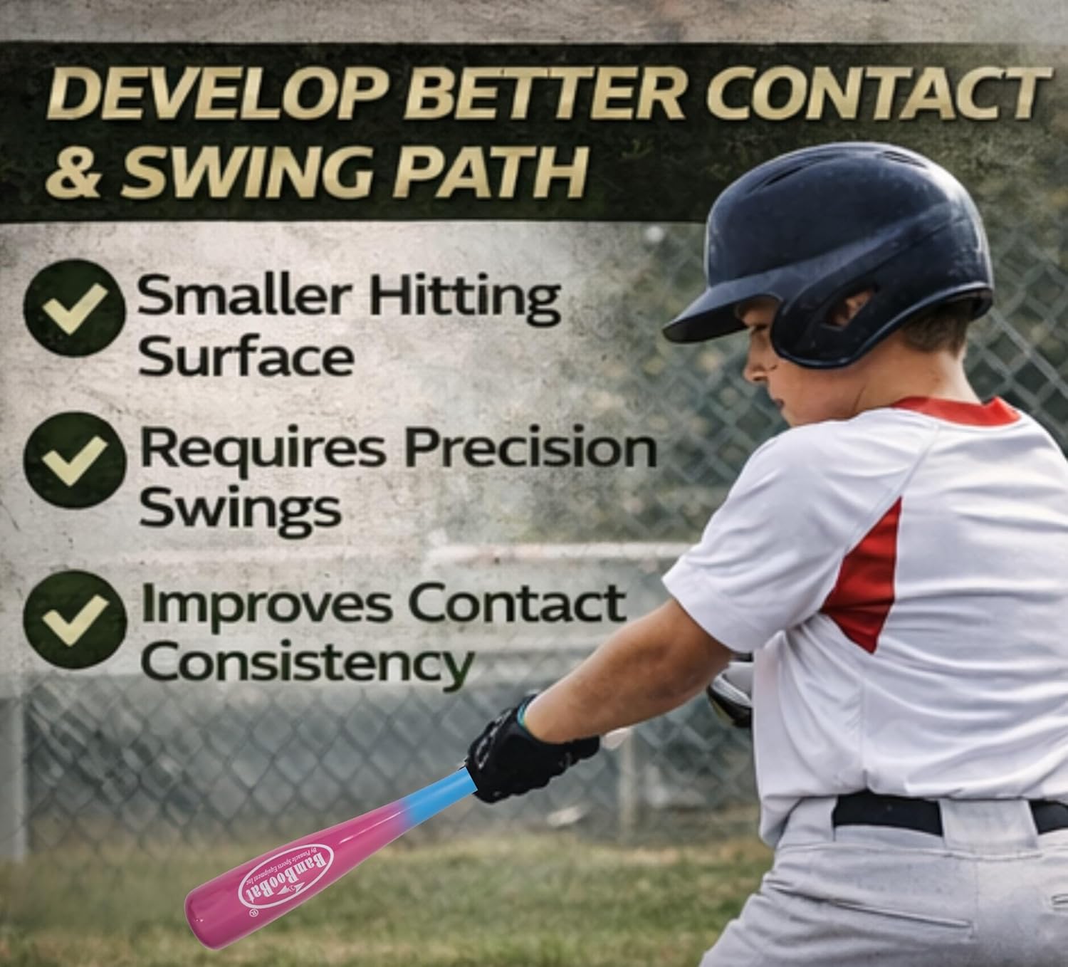 BamBooBat by PINNACLE SPORTS EQUIPMENT INC. Adult Baseball and Softball Wood One Hand Training Bat- 18 Inch or 21 Inch